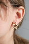 Heliophilia Silver Pendientes de Latón con Circonio Dorado